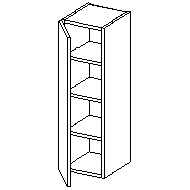 Szafka wisząca wys. 1075 mm z drzwiami